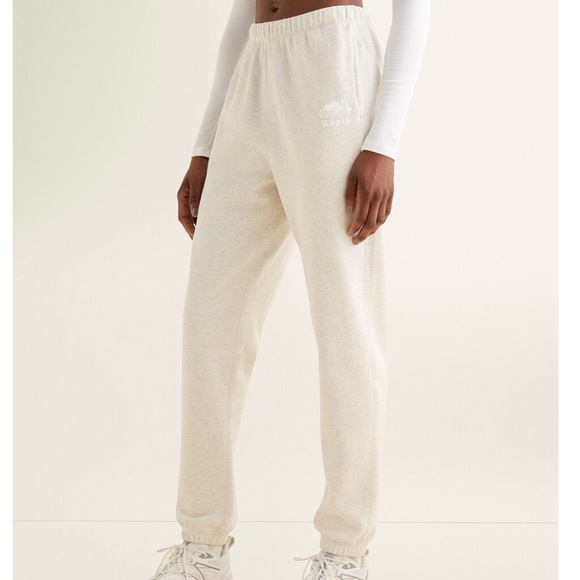 Roots Cooper High Waisted Sweatpant oatmeal size small fits like medium - Picture 2 of 10